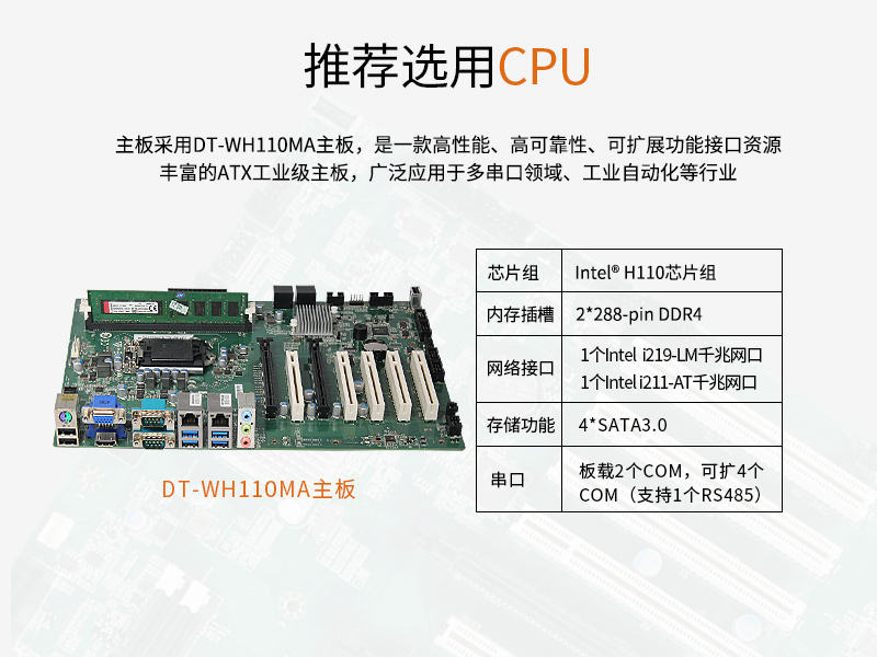 東田酷睿6代工業(yè)電腦|4U工控機|DT-610L-WH110MA