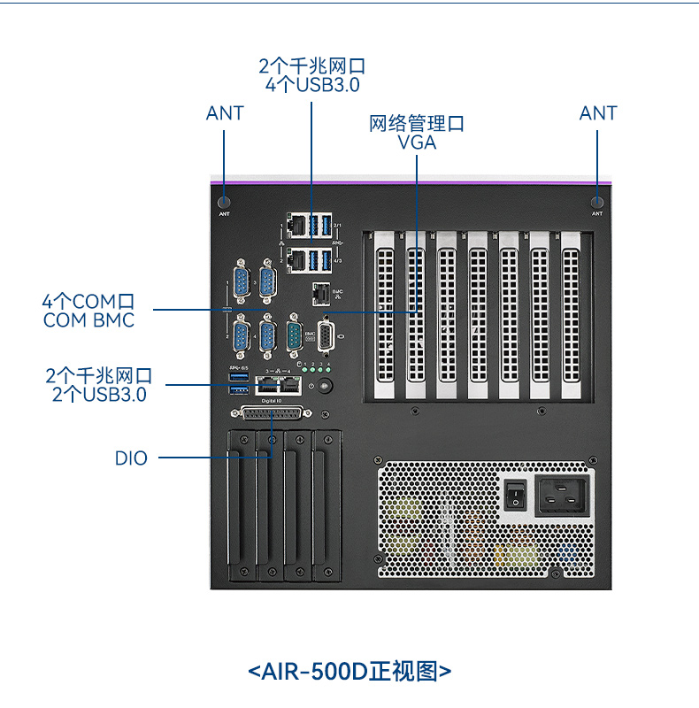 研華AI邊緣服務(wù)器,英特爾至強(qiáng)高性能處理器,擴(kuò)展插槽豐富,AIR-500D.jpg