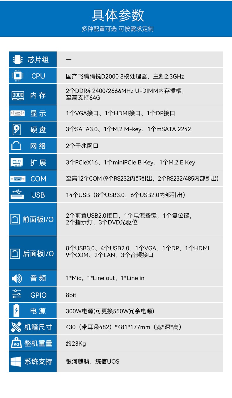 飛騰D2000國(guó)產(chǎn)安全上海工控機(jī),數(shù)據(jù)加密,電力/軌道交通專用主機(jī),DT-610L-TD2KMB .jpg